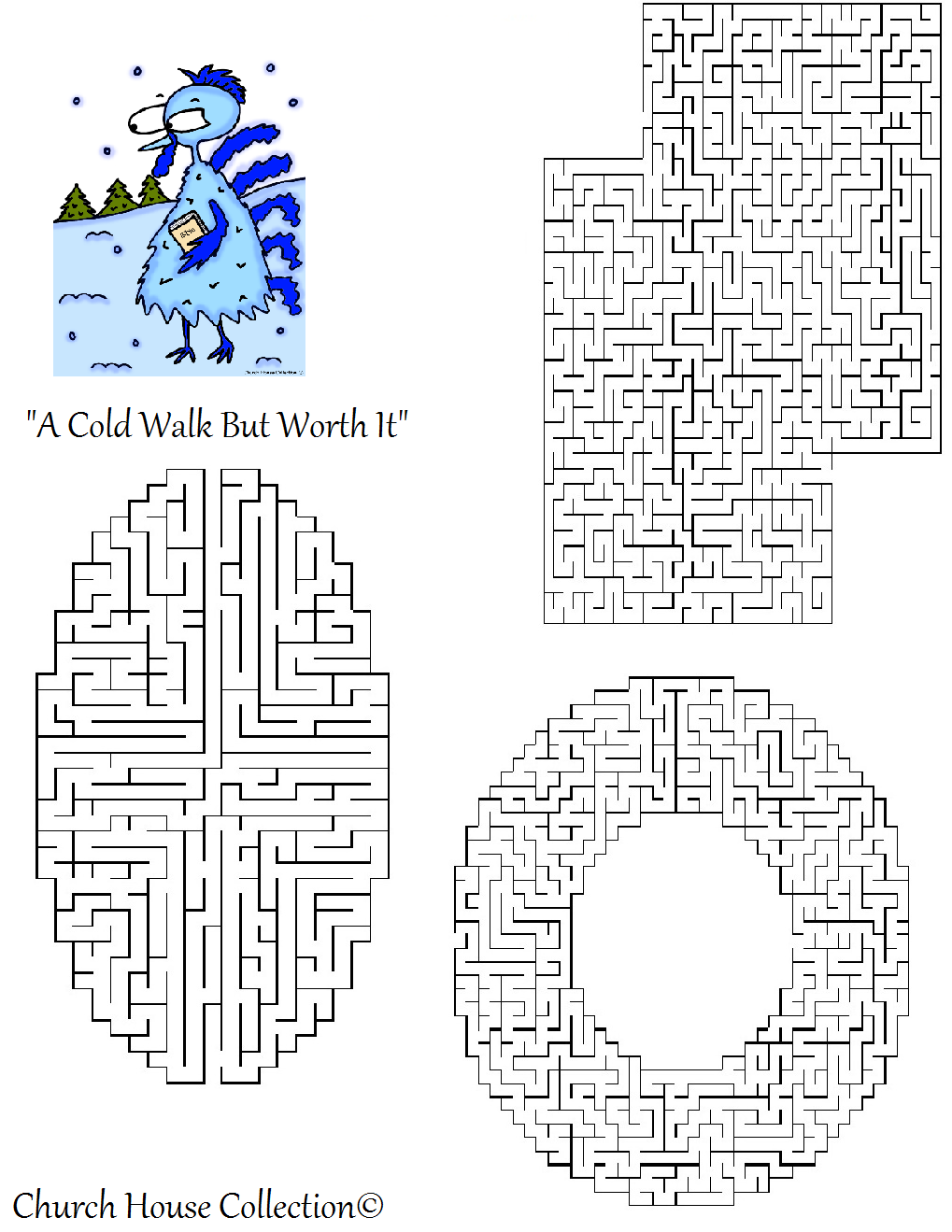 Free Printable Turkey Thanksgiving Mazes For School Kids by Church House Collection